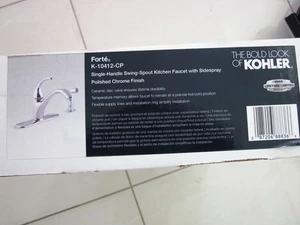 Kohler K-10412-CP Forté Chrom Einhand Küchen Spültischarmatur & Seitenbrause Kit - Bild 1 von 6