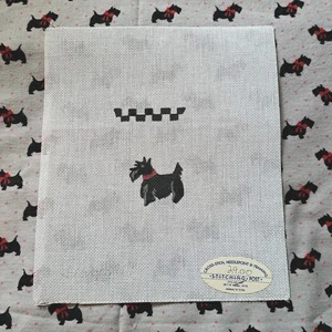 Scottie Dog Terrier Needlepoint Canvas 9"x10" Dog Is 2"x2" - Picture 1 of 1