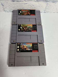 Donkey Kong Country 1, 2 & 3 Konvolut Super Nintendo SNES VIDEOSPIELE - Bild 1 von 14