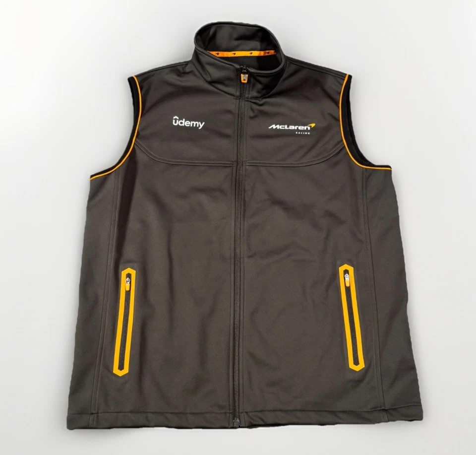 Chaleco McLaren Formula 1 Racing Team Hombre Talla L Negro Cremallera Completa Chaqueta udemy Foto 1 de 4