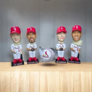 2002 St Louis Cardinals McDonalds BobbleHead Lot of 4 Pujols Edmonds Drew Vina - Picture 1 of 15