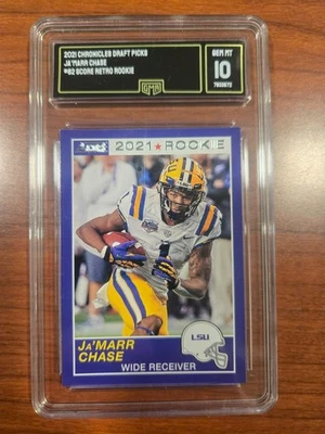 2021 Chronicles Draft Picks Ja'Marr Chase Retro Rookie GMA 10 - Image 1 of 2