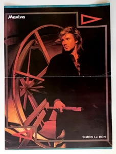 Duran Duran Simon Le Bon 1980er griechisches Magazin doppelseitiges Poster - Bild 1 von 2