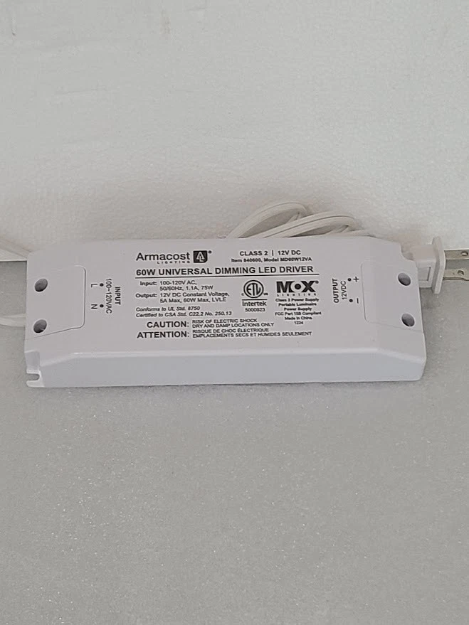 ARMACOST Lighting 60 Watt Universal Dimable 12 volt. 840600 model: MD60W12VA - Image 1 of 4
