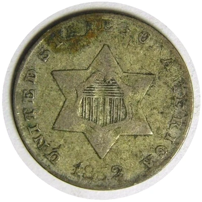 elf Three Cents Silver  1852   Type I    T004 - Image 1 of 2