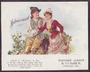 LOUIS E. NEWMAN & CO. DIAMOND DEALER INDUCEMENT LABEL 7-3/4 x 6 INCH - Picture 1 of 5