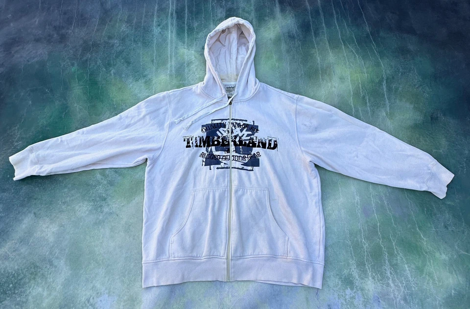 Sudadera con capucha Timberland vintage con cremallera completa para hombre talla XL. Foto 1 de 4