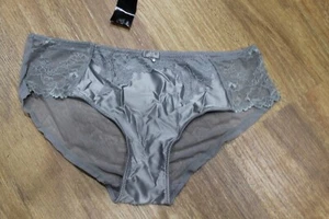 NEW DAVID JONES DISTRACTION LADIE GREY SATIN BRIEF PANT SIZE SMALL - Picture 1 of 2
