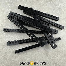 LEGO 3703 Technic, Brick 1 x 16 with Holes - BLACK (10pcs)
