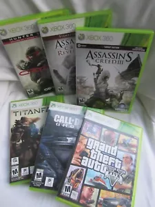XBOX 360 Six Game Bundle Giochi: GTA V, Assassins, Crysis3, Titanfall, COD Ghosts - Foto 1 di 8