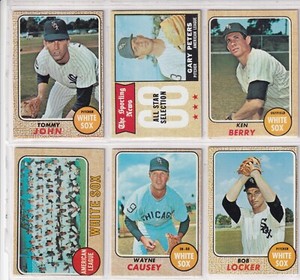 1968 Topps baseball  10 Different NR-MT mostly White Sox John Peters Berry Team