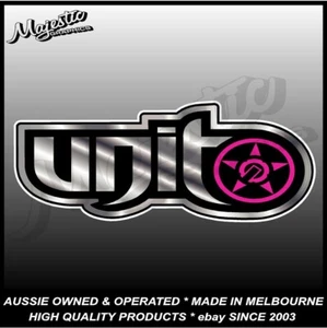 UNIDAD - 210mm x 85mm - PLATA / ROSA - CALCOMANÍA - Imagen 1 de 1