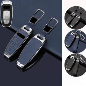 Zinc Alloy Leather Car Key Case Cover For Audi A3 A6 A7 A8 S8 Q8 E-Tron S3 S6 Q7 - Bild 1 von 13