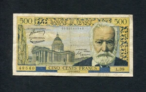 France 1954 Banknote 500 Francs, Victor Hugo, Pantheon P-133 - Picture 1 of 2