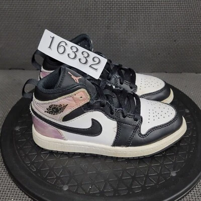 Jordan 1 Mid SE Zen Master Shoes Toddler Sz 12 White Black Sneakers - Image 1 of 4