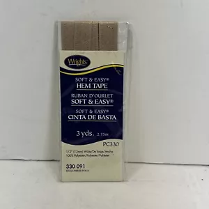 Wrights Soft & Easy Hem Tape 1/2 Inches X3yd - Beige - Picture 1 of 5