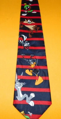 CORBATA POLIÉSTER PERSONAJES RAYAS NEGRAS/ROJAS MANIA LOONEY TUNES - CORBATAS DE DISEÑADOR. Foto 1 de 4