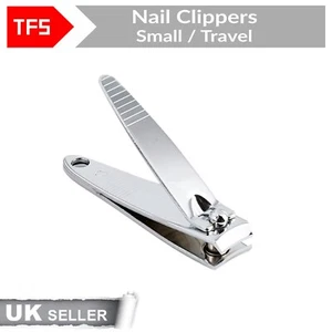 Curved Finger Nail Clipper - Small Travel Stainless Steel Cutter Trimmer - Picture 1 of 5
