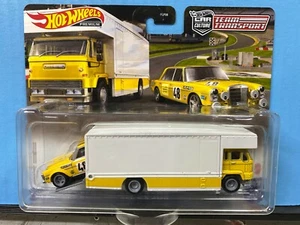 1/64 HOT WHEELS TEAM TRANSPORT REAL RIDERS MERCEDES-BENZ 300 SEL 6.8 AMG FLEET - Picture 1 of 2