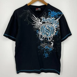 Southpole T-Shirt Boys Size XL Black V Neck Vtg Y2K Short Sleeve - Picture 1 of 10