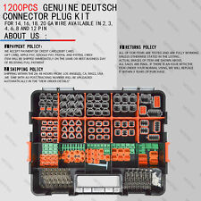 1200PCS GENUINE DEUTSCH CONNECTOR KIT STAMPED CONTACTS for 14,16,18,20 GA. WIRE