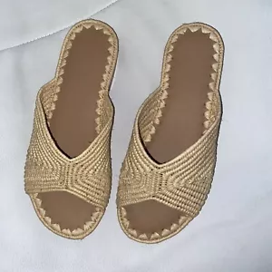 Carrie Forbes Salon Sandalo Rafia (Donna) Marocco Tessuto Taglia 35 Scarpe - Foto 1 di 9