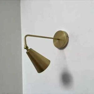 Rustic style Sconce Cone Shape Brass wall Vanity Light Italian Wall Sconce Lamp - Picture 1 of 5