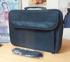 BASE XX(GERMANY)16"BLACK LAPTOP BAG-FRONT COMPARTMENT-REAR SLEEVE-SHOULDER STRAP