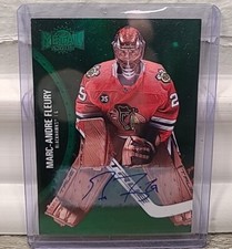 2021-22 Skybox Metal Universe Marc-Andre Fleury Green Autograph 9/10 NHL Hockey