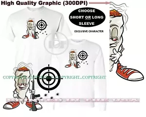 Camiseta munición usada de Richie Roach Pot marihuana dibujos animados personaje objetivo práctica - Imagen 1 de 4