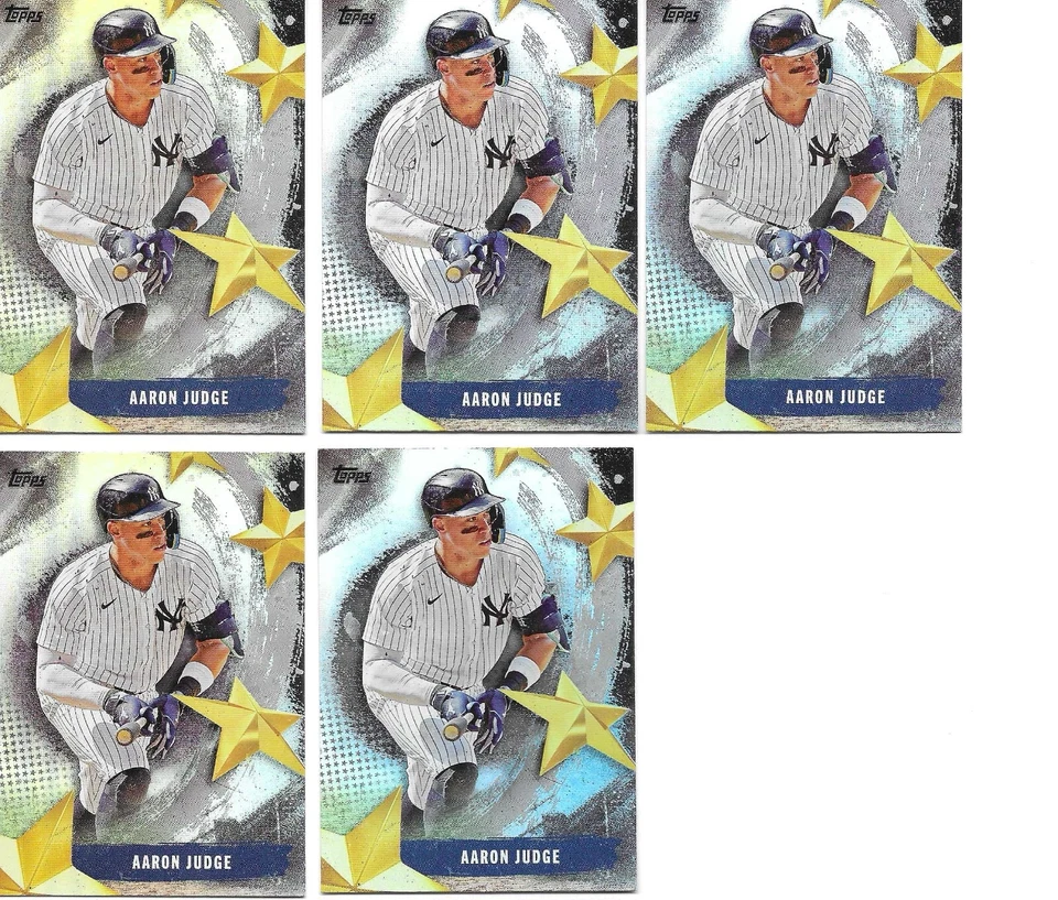 (5) 2025 Topps Series 1 Stars Of MLB Aaron Judge Yankees 5 Card Lot #SMLB-2 - Image 1 of 1