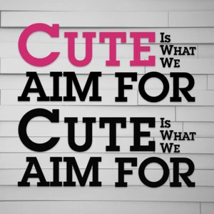 Cute is What We Aim For Decal sticker laptop, window, punk rock, pop punk - Picture 1 of 5