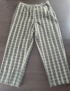 Vintage Woolrich Women's Plaid Cotton Pants Size 10 ST25 - Picture 1 of 8