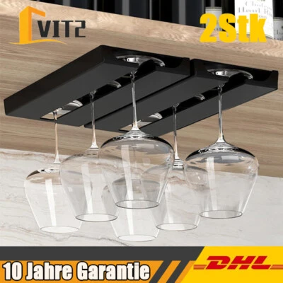 Weinglashalter Hängend Gläserhalter Weinglas Halterung Organizer Selbstklebend - Bild 1 von 4