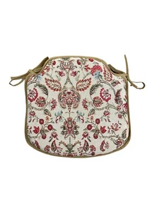 Morris Tapestry Small Spindle Back Tie-On Seat Pad. Garden/Kitchen/Dining - Picture 1 of 5