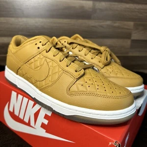 NIKE DUNK LOW WMNS QUILTED WHEAT SIZE W 12 Men 10.5 - Picture 1 of 12