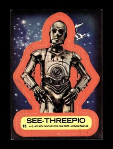 1977 Opee-Chee-O Star Wars - Aufkleber #15 Siehe Threepio Aufkleber - Bild 1 von 2