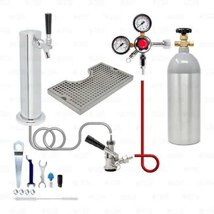 Kit de conversión de 1 grifo Tower Draft Beer Sankey D Kegerator Keezer tanque de CO2 5 lb - Imagen 1 de 13