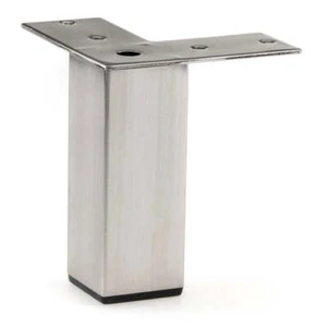 Richelieu 3-15/16" (100 mm) Contemporary Furniture Leg Brushed Nickel 2 Pack - Picture 1 of 1