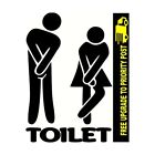 Brandneu WC-Schild-Aufkleber Toilette Toilettenschild Trgeschlecht WC