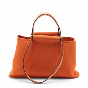 Hermès Kabak Elan 39 PM Toile Officier Orange Silver Metal Fittings □O: 2011 - Picture 1 of 15