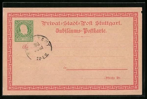 Ansichtskarte Stuttgart,  Stadtpost, Jubiläums-Postkarte  - Picture 1 of 2