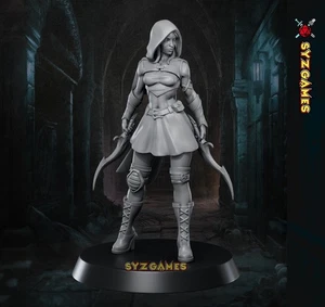 Robo Mujer Humano Pícaro Miniatura DnD 5e Figura Wargames Pathfinder - Imagen 1 de 2