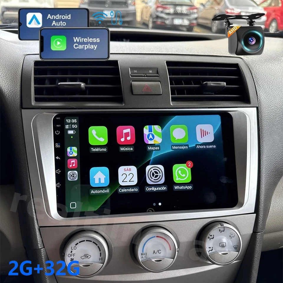 Stereo For Toyota Camry Car Radio Apple CarPlay Android GPS Navi FM 2007-2011 - Imagem 1 de 4