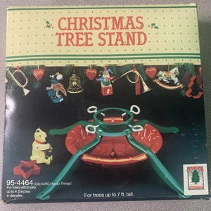 Vintage Christmas Tree Stand For Live Tree Up to 7 Feet 4.5 in Diameter NOS - Picture 1 of 14