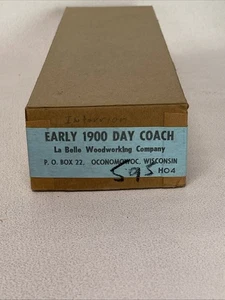 New Vintage HO Scale Model Train Kit La Belle Early 1900 Day Coach W/interior H9 - Picture 1 of 9