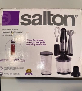 Juego de batidora de mano Salton de 13 piezas de acero inoxidable picadora batidor probado - Imagen 1 de 5