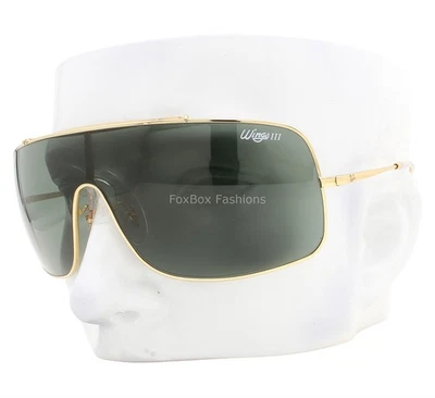 Gafas de sol Ray-Ban Wings III RB 3897 001/71 brillantes Arista dorado verde con estuche Foto 1 de 4