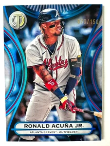 2025 Topps Tribute Ronald Acuna Jr. BLUE Parallel Acetate Card SP #/150 Braves! - Picture 1 of 3