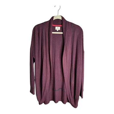 Suéter cárdigan abierto manga larga a rayas rojo y azul Sundry talla 2 Foto 1 de 4